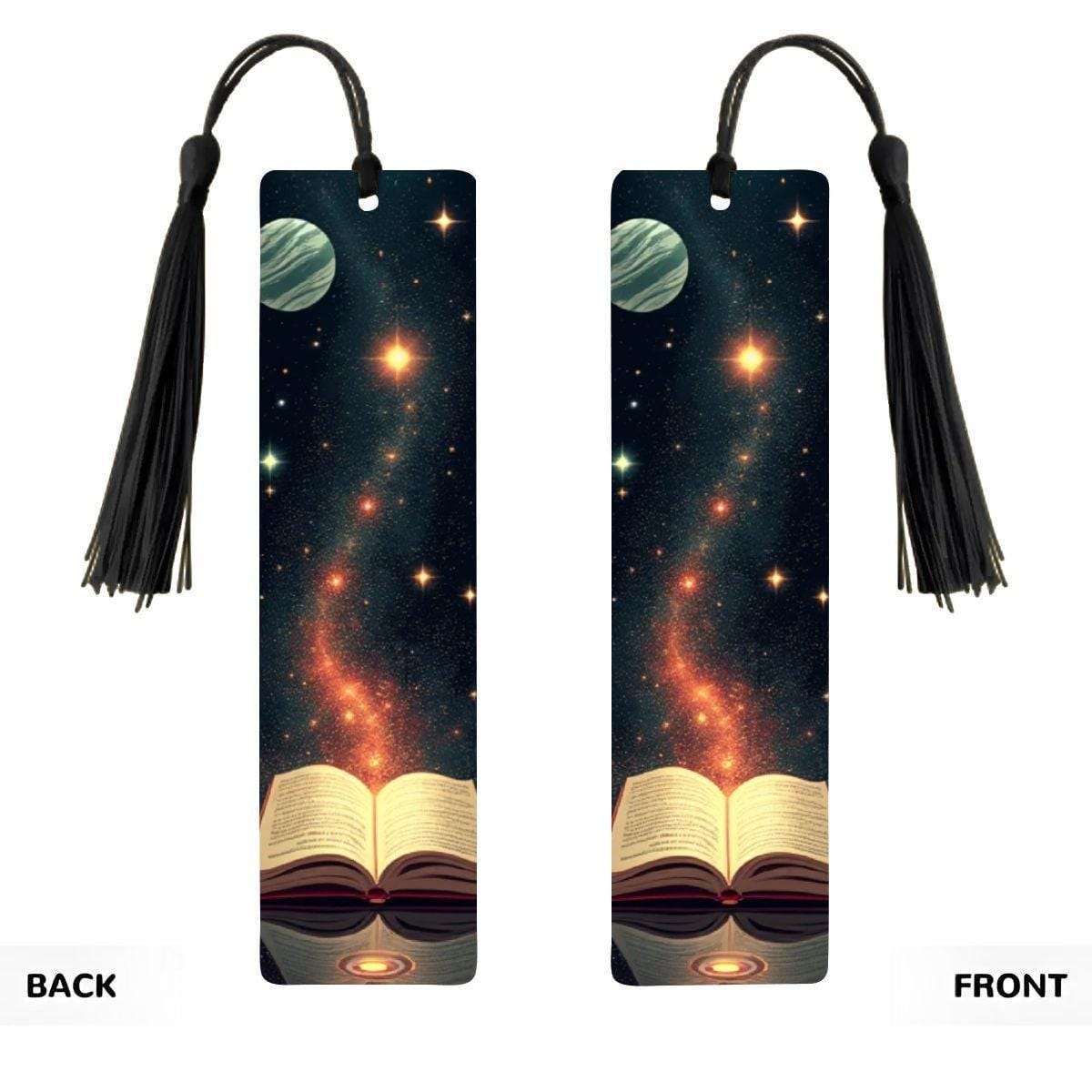 ColorFlow | Cosmic Galaxy Book Metal Bookmark Celestial Space Art Reading Lover Gift | Optional Personalization