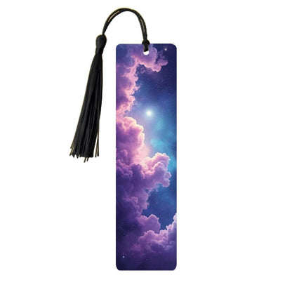 ColorFlow | Galaxy Spiral Light Metal Bookmark Cosmic Portal Fantasy Sky Reading Gift | Optional Personalization