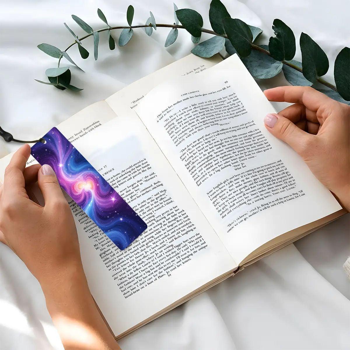 ColorFlow | Heart Cloudscape Metal Bookmark Pastel Sky Aesthetic Dreamy Celestial Gift | Optional Personalization