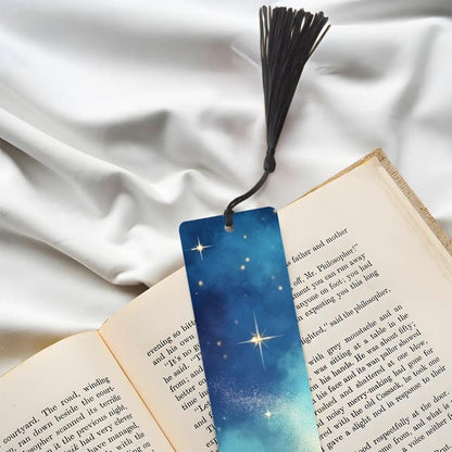 ColorFlow | Magical Celestial Book Metal Bookmark Starry Night Fantasy Reading Lover Gift | Optional Personalization