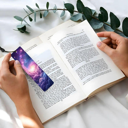 ColorFlow | Pastel Galaxy Cloud Metal Bookmark Dreamy Celestial Sky Aesthetic Book Gift | Optional Personalization
