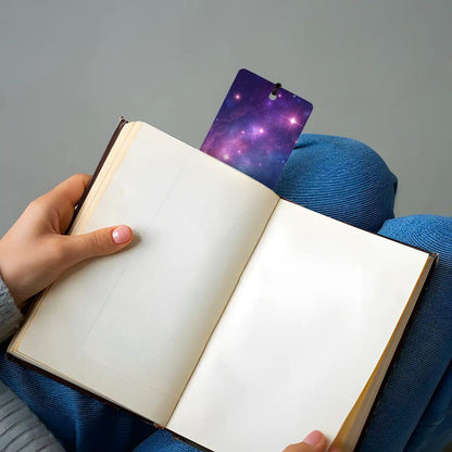 ColorFlow | Pastel Galaxy Cloud Metal Bookmark Dreamy Celestial Sky Aesthetic Book Gift | Optional Personalization