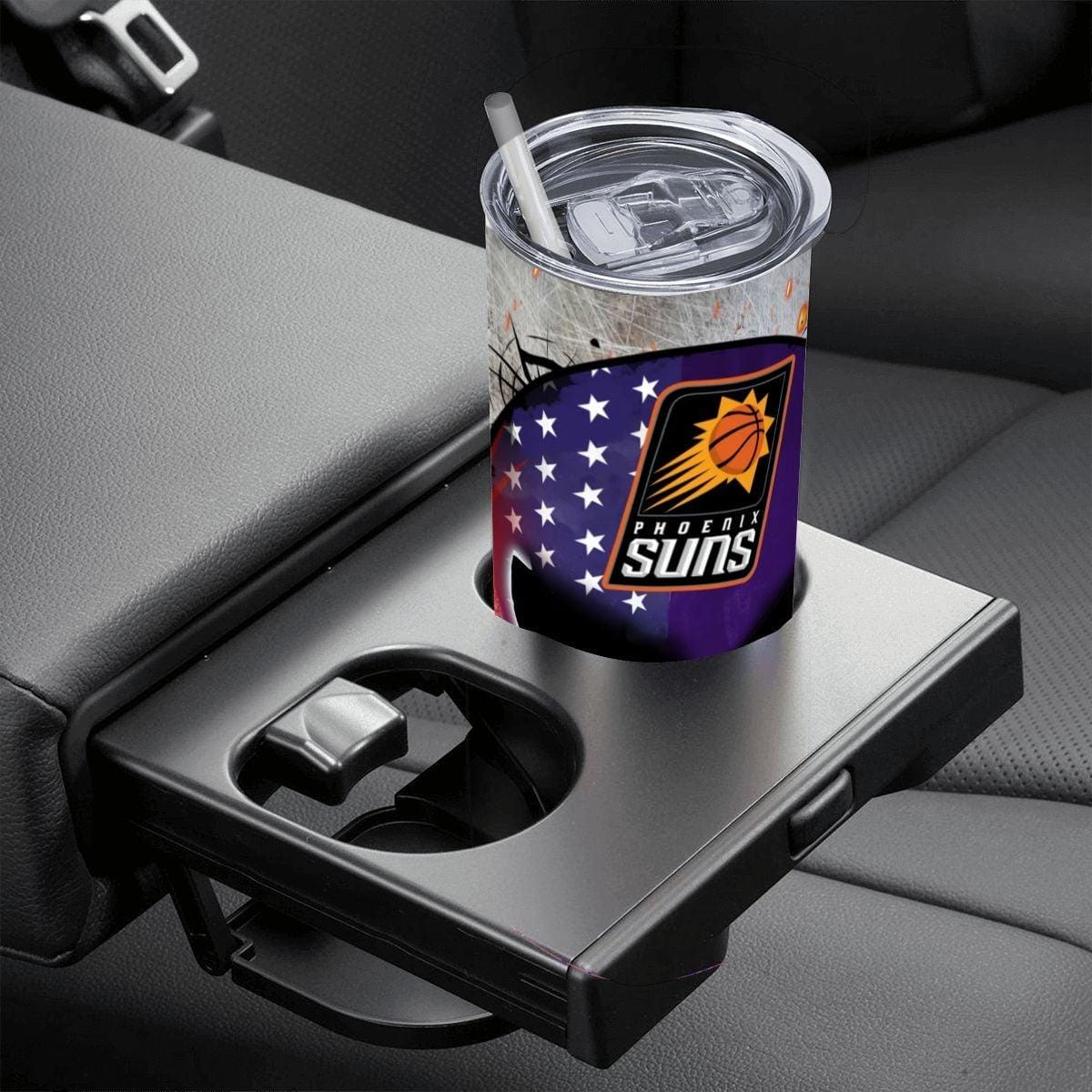 ColorFlow | Phoenix Basketball Inspired 20oz Straight Tumbler | Suns Skull American Flag Design | Personalization Optional