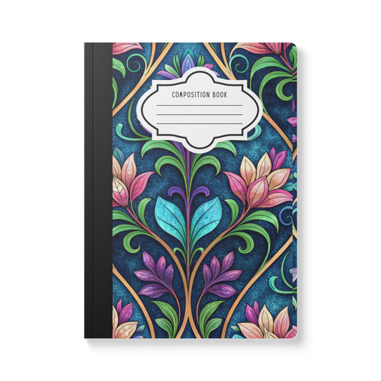 ColorFlow | Enchanted Floral Vine Composition Notebook | Colorful Botanical Pattern Journal for School Work and Writing