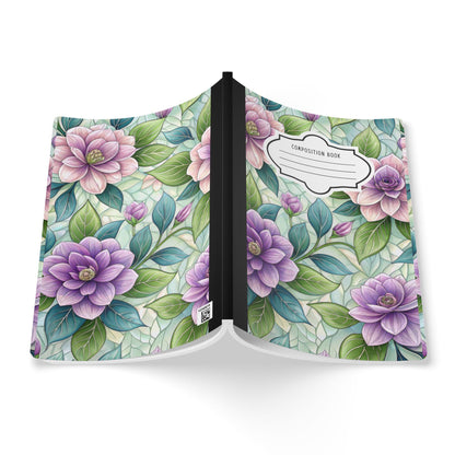 ColorFlow | Pastel Rose Garden Composition Notebook | Soft Floral Pattern Journal for School Work and Journaling