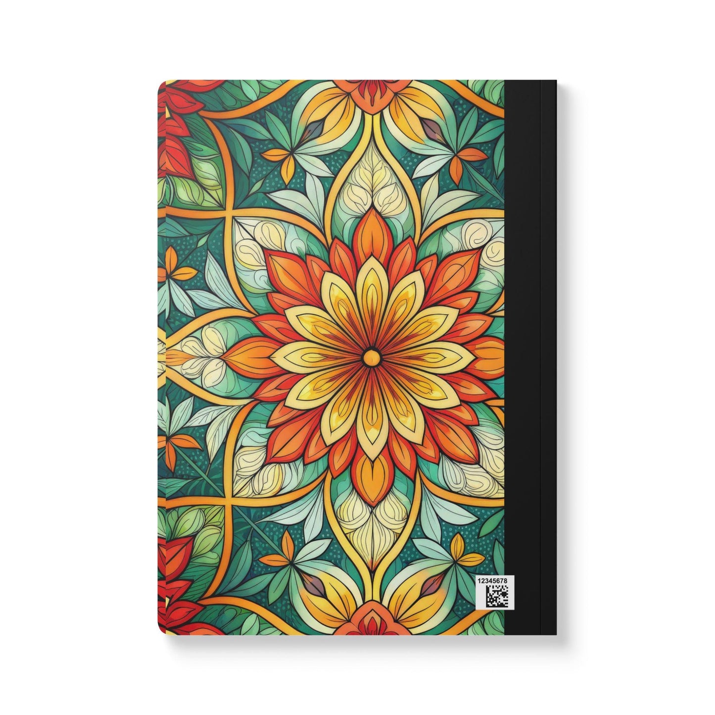 ColorFlow | Sunlit Mandala Bloom Composition Notebook | Vibrant Floral Pattern Journal for School Work and Creativity