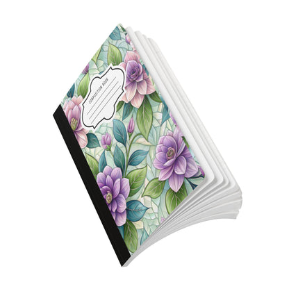 ColorFlow | Pastel Rose Garden Composition Notebook | Soft Floral Pattern Journal for School Work and Journaling