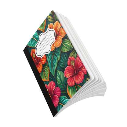ColorFlow | Tropical Hibiscus Bloom Composition Notebook | Vibrant Island Floral Journal for School Work and Writing