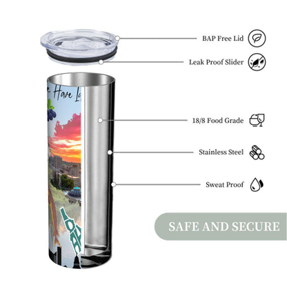 ColorFlow | Idaho State Pride Tumbler | Here We Have Idaho Scenic Capitol Art | 20oz Skinny Stainless Steel With Straw
