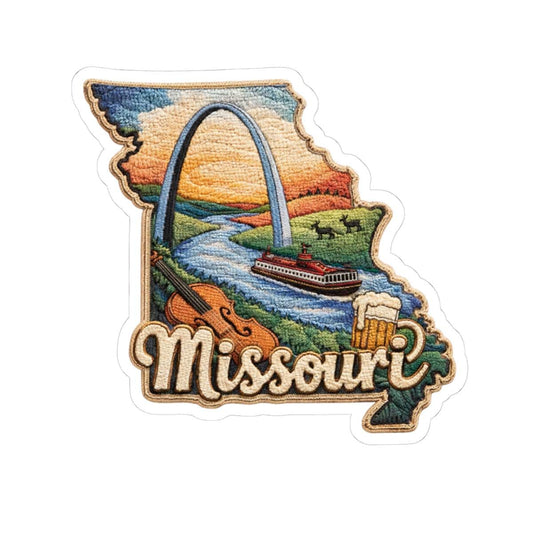 ColorFlow | Missouri Heartland Tribute Vinyl Sticker | River Arch Music and Americana Landscape Art