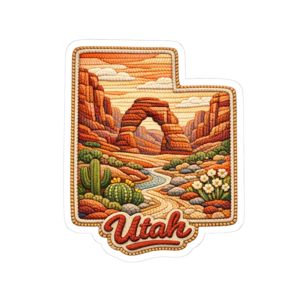 ColorFlow | Utah Desert Wonder Vinyl Sticker | Red Rock Arches Canyon Southwest Landscape Art