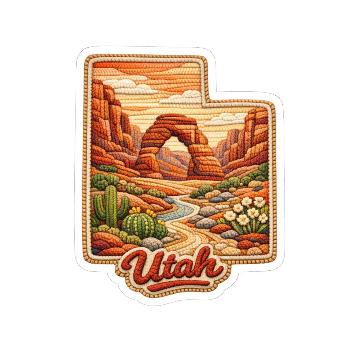 ColorFlow | Utah Desert Wonder Vinyl Sticker | Red Rock Arches Canyon Southwest Landscape Art