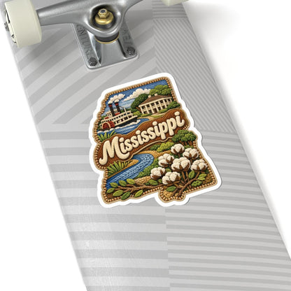 ColorFlow | Mississippi Delta Story Vinyl Sticker | Cotton Fields River Bends and Southern Legacy Art