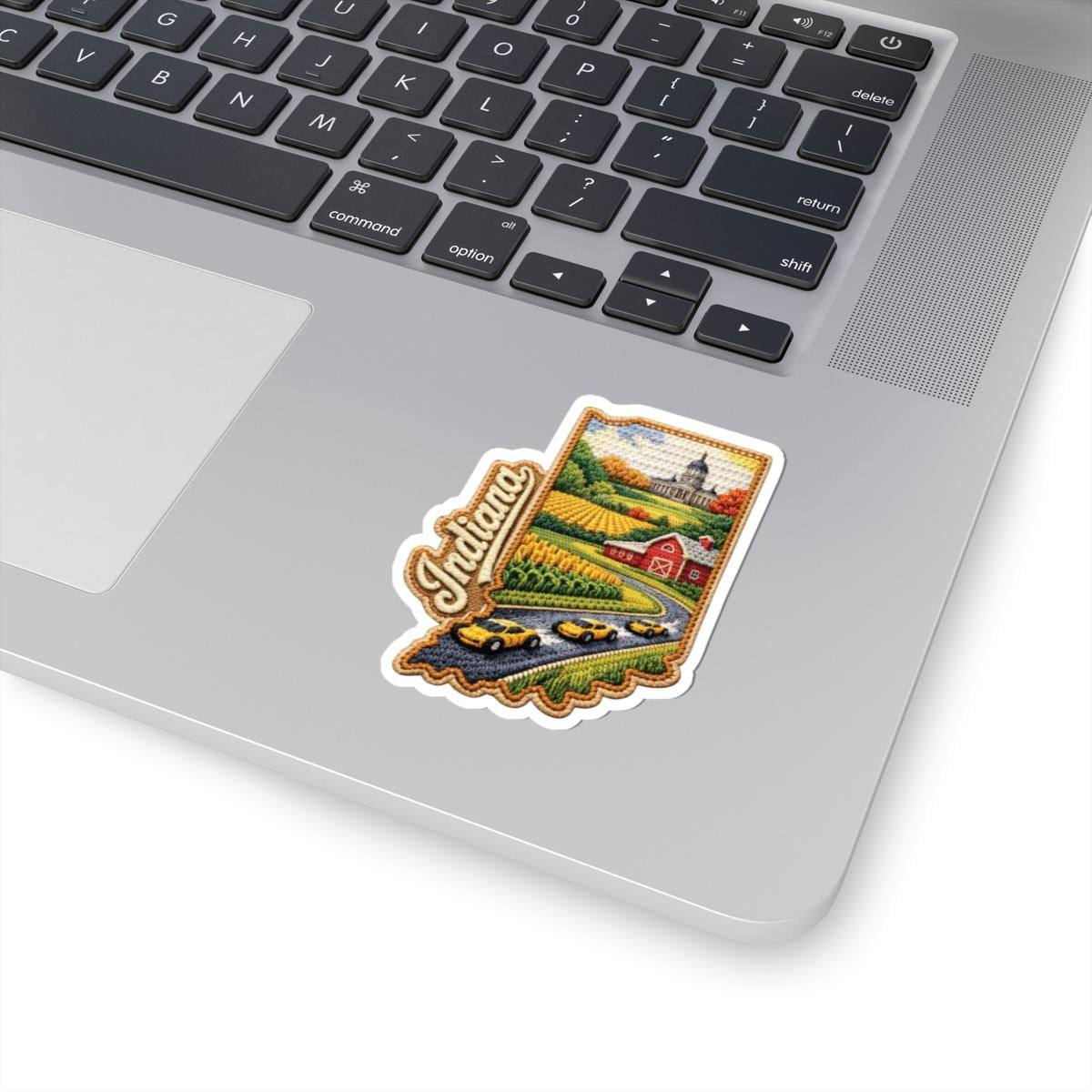 ColorFlow | Indiana Crossroads Countryside Vinyl Sticker | Rolling Farmland Capitol Views and Autumn Roads Art