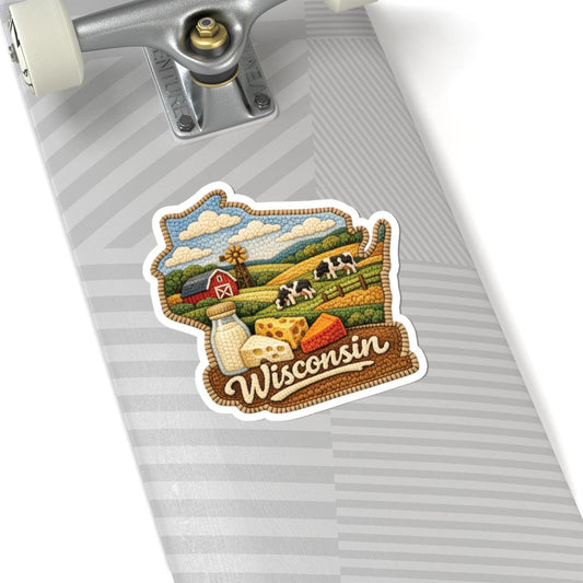 ColorFlow | Wisconsin Dairyland Traditions Vinyl Sticker | Pastoral Farms Windmills and Heartland Countryside Art