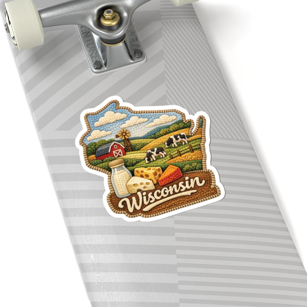 ColorFlow | Wisconsin Dairyland Traditions Vinyl Sticker | Pastoral Farms Windmills and Heartland Countryside Art