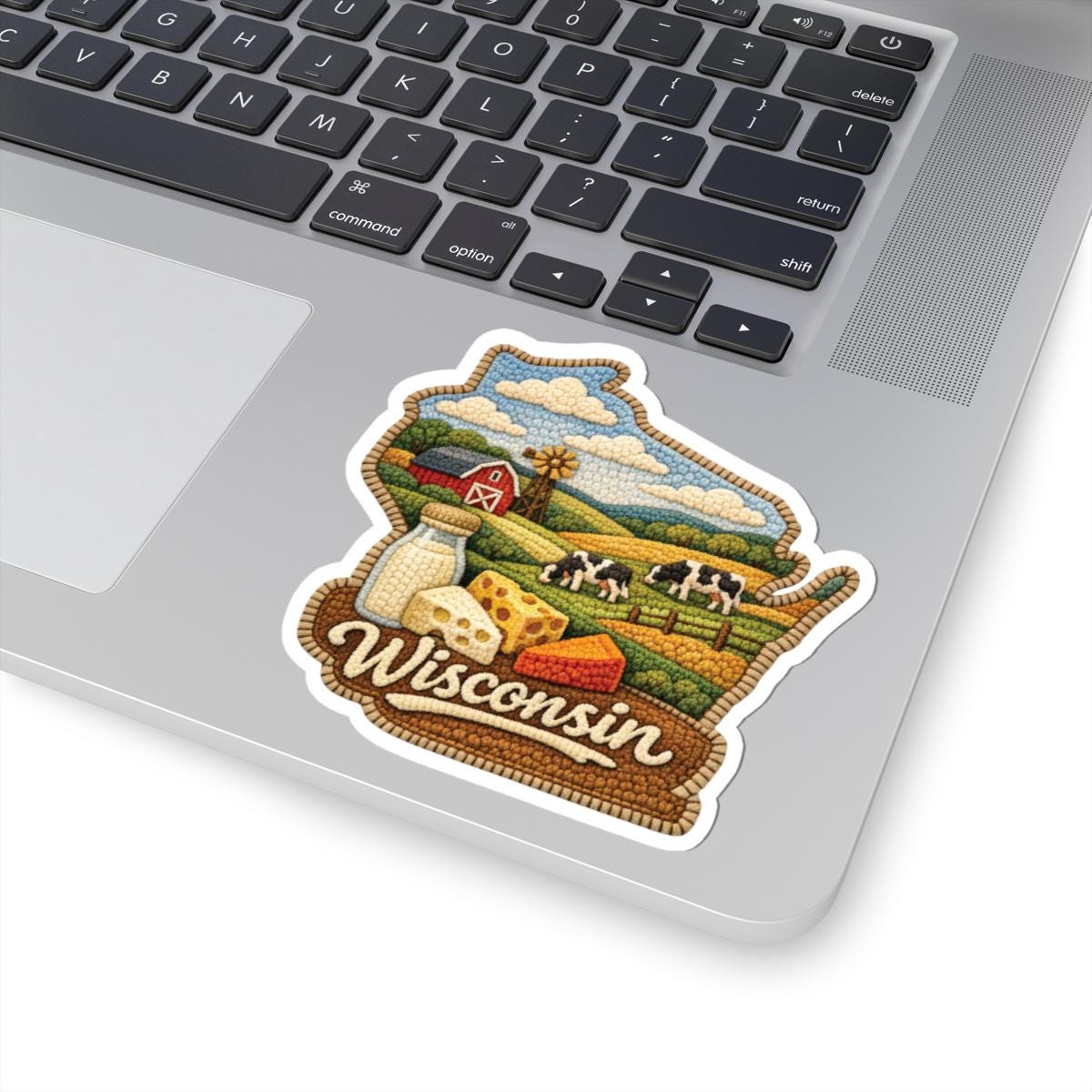 ColorFlow | Wisconsin Dairyland Traditions Vinyl Sticker | Pastoral Farms Windmills and Heartland Countryside Art
