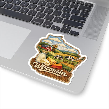 ColorFlow | Wisconsin Dairyland Traditions Vinyl Sticker | Pastoral Farms Windmills and Heartland Countryside Art
