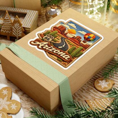 ColorFlow | Arizona Route Sixty Six Desert Vinyl Sticker | Canyon Roads Hot Air Balloons and Southwest Horizon Art