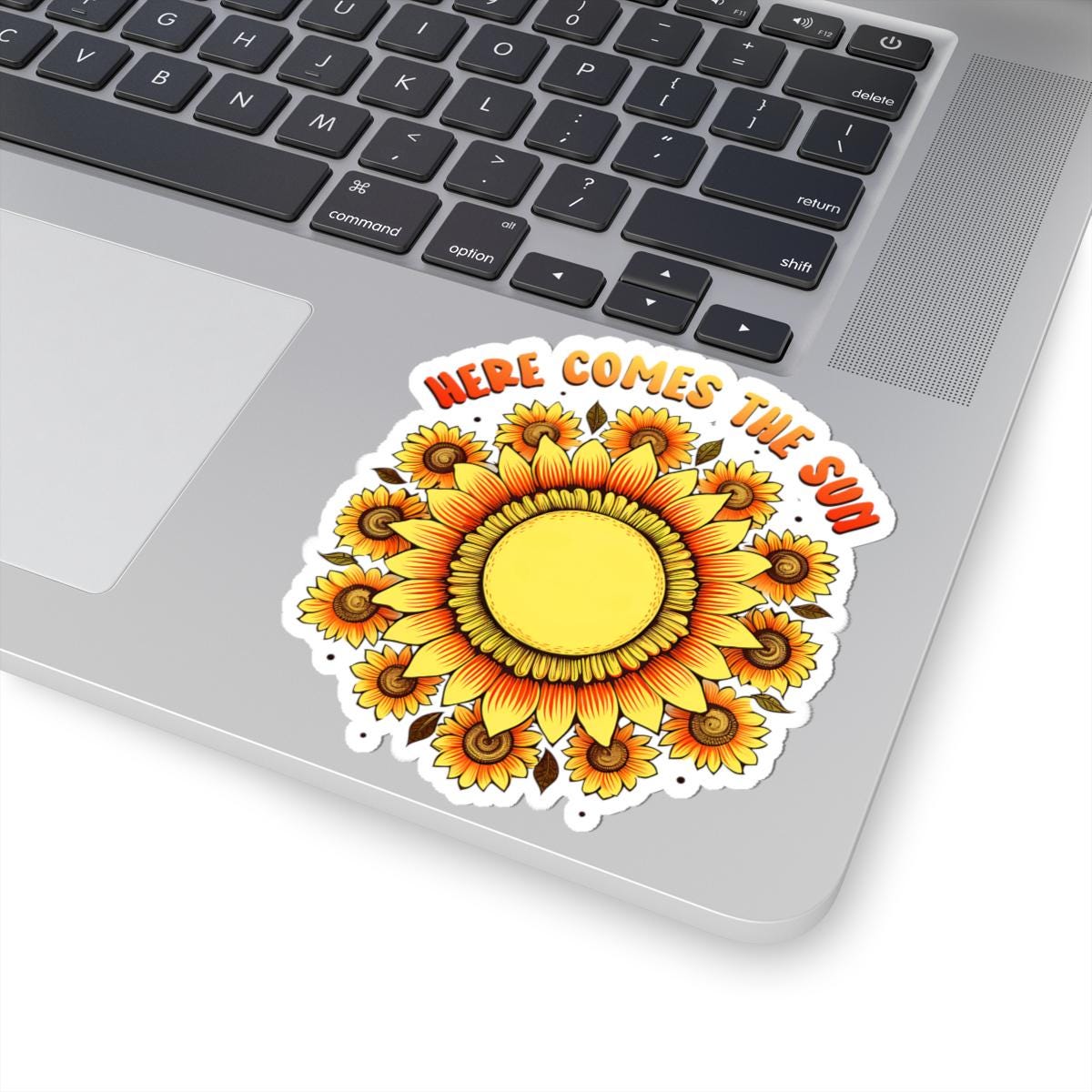 ColorFlow | Here Comes the Sun Sunflower Retro Sunshine Floral Art Vinyl Sticker