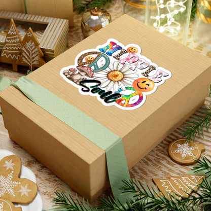 ColorFlow | Hippie Soul Peace Daisy Smiley Tie Dye Retro Boho Art Vinyl Sticker