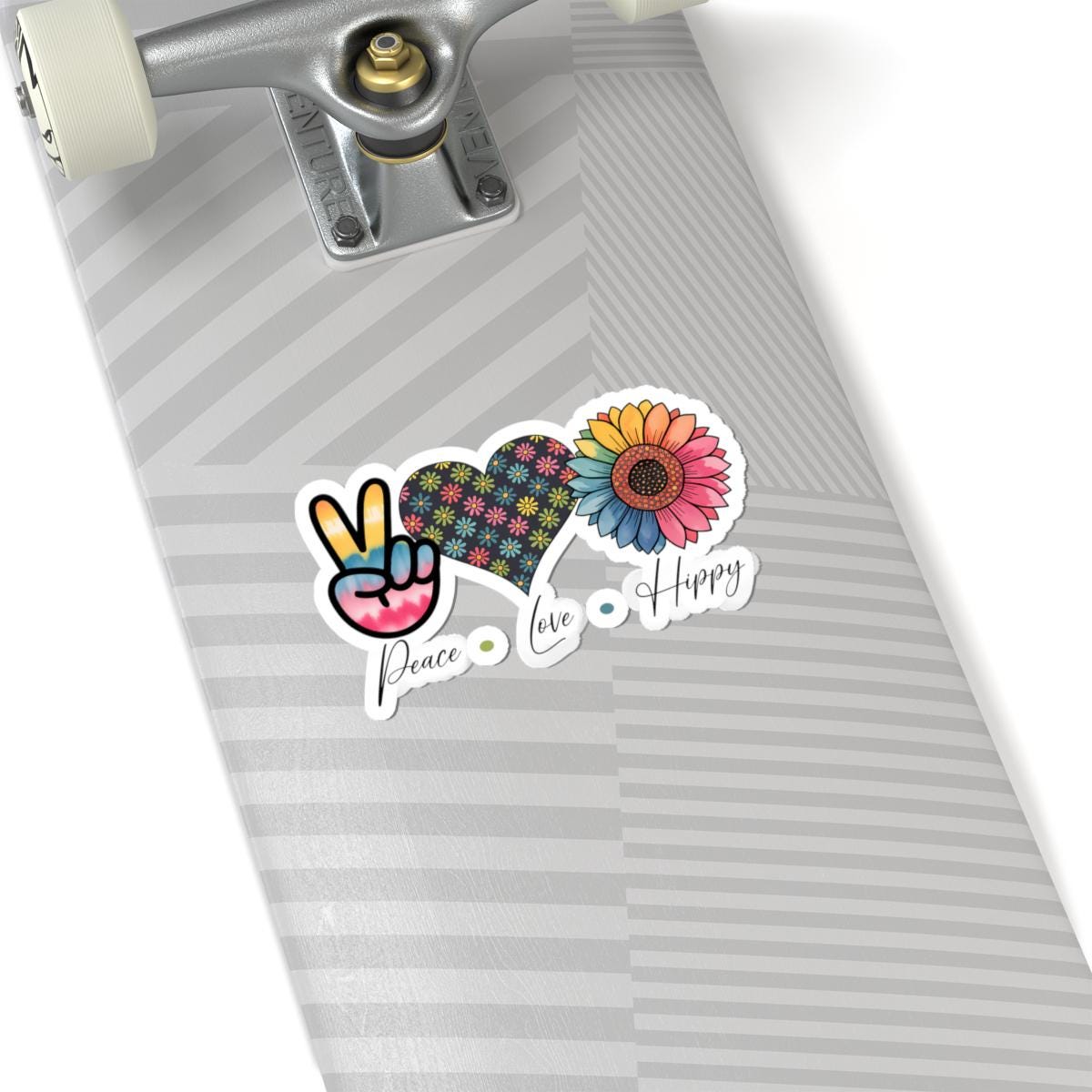 ColorFlow | Peace Love Floral Power Flower Child Boho Retro Art Vinyl Sticker