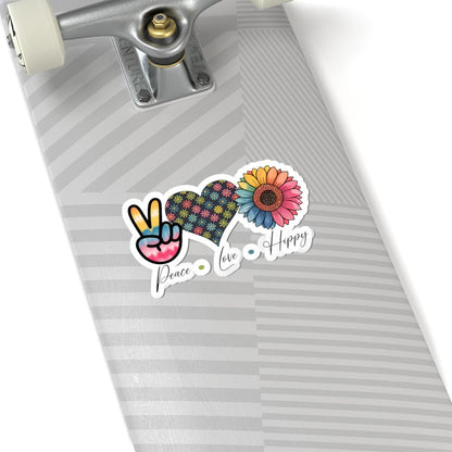 ColorFlow | Peace Love Floral Power Flower Child Boho Retro Art Vinyl Sticker