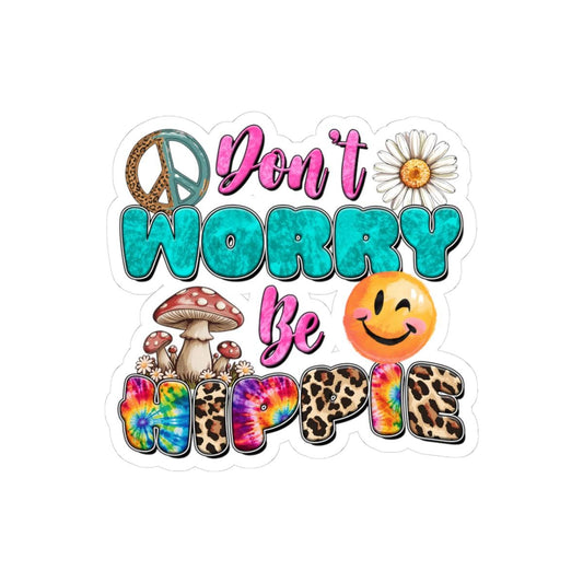 ColorFlow | Hippie Love Retro Peace Daisy Smile Flower Power Art Vinyl Sticker