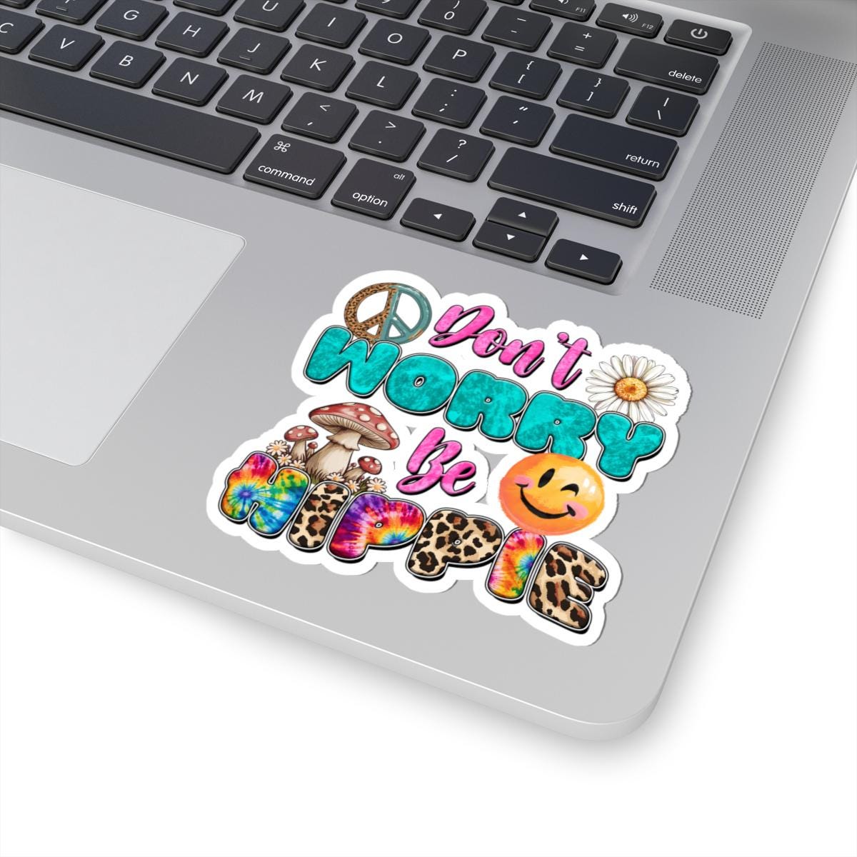 ColorFlow | Hippie Love Retro Peace Daisy Smile Flower Power Art Vinyl Sticker