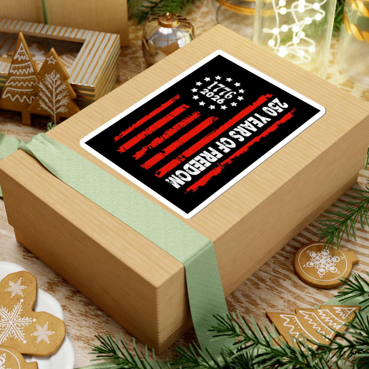 ColorFlow | 1776 to 2026 American Flag Vinyl Sticker | Patriotic Stars and Stripes Liberty Design