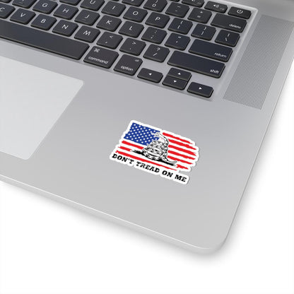 ColorFlow | Dont Tread On Me Distressed American Flag Vinyl Sticker | Bold Freedom Symbol Liberty Artwork