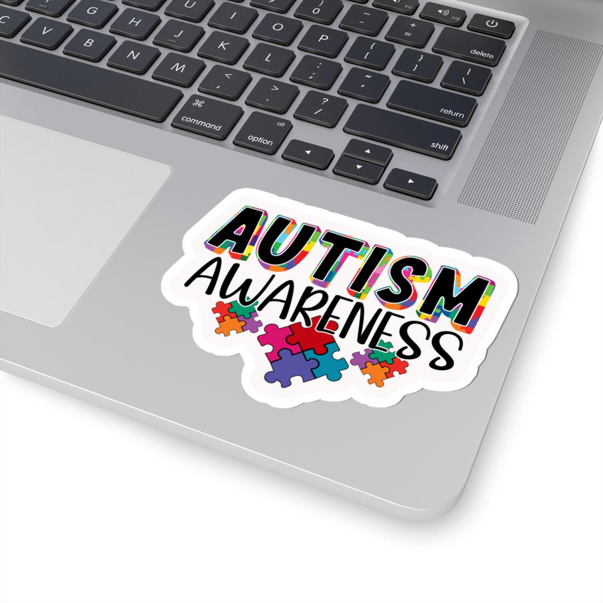 ColorFlow | Autism Awareness Vinyl Sticker | Bright Puzzle Pieces Inclusion Support Artwork
