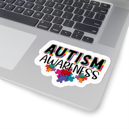 ColorFlow | Autism Awareness Vinyl Sticker | Bright Puzzle Pieces Inclusion Support Artwork