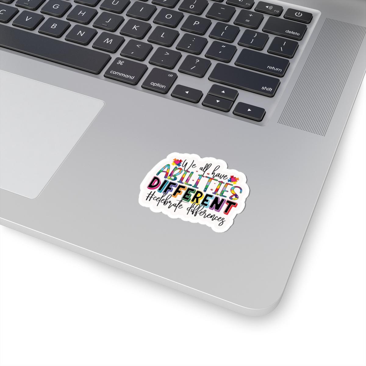 ColorFlow | We All Have Abilities Celebrate Differences Vinyl Sticker | Inclusive Puzzle Piece Positivity Design