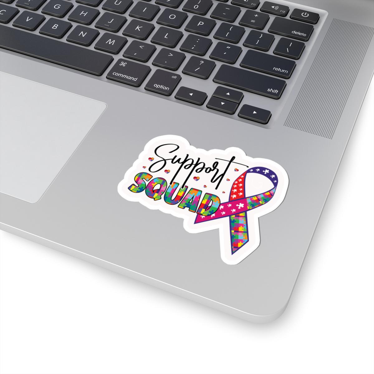 ColorFlow | Support Squad Vinyl Sticker | Autism Advocacy Ribbon Puzzle Community Design