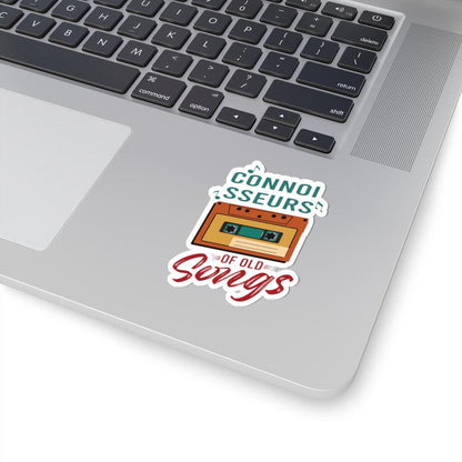 ColorFlow | Connoisseurs of Old Songs Vinyl Sticker | Retro Cassette Tape Classic Music Nostalgia Design