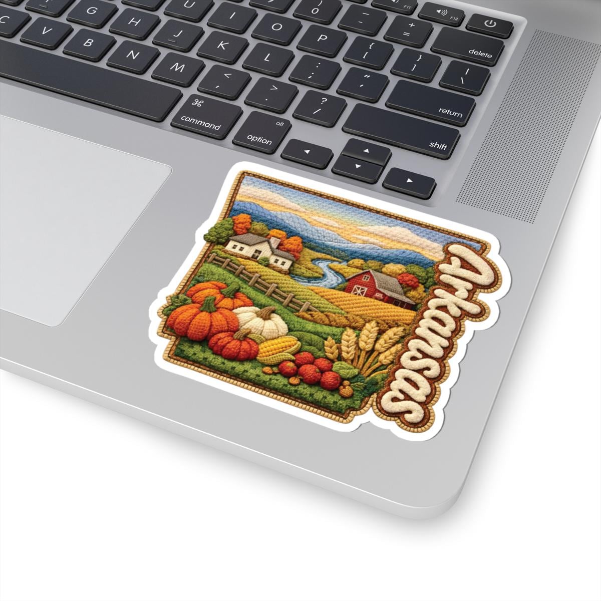 ColorFlow | Arkansas Harvest Valley Vinyl Sticker | Rolling Hills River Farms and Autumn Countryside Art