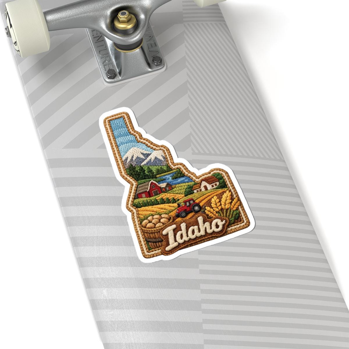 ColorFlow | Idaho Rustic Heartland Vinyl Sticker | Mountain Farms River Valleys and Country Life Art