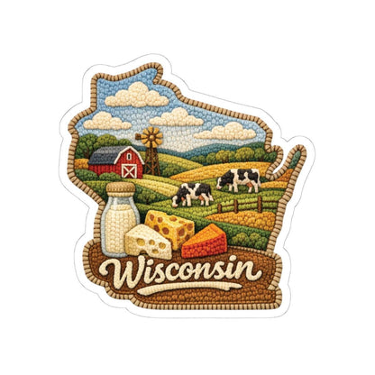 ColorFlow | Wisconsin Dairyland Traditions Vinyl Sticker | Pastoral Farms Windmills and Heartland Countryside Art