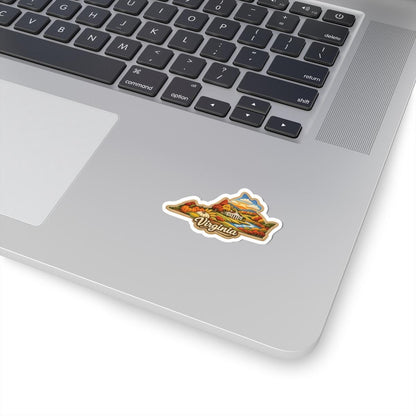 ColorFlow | Virginia Old Dominion Landscape Vinyl Sticker | Historic Estates Rolling Hills and Harvest Scenery Art
