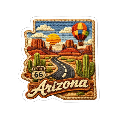 ColorFlow | Arizona Route Sixty Six Desert Vinyl Sticker | Canyon Roads Hot Air Balloons and Southwest Horizon Art
