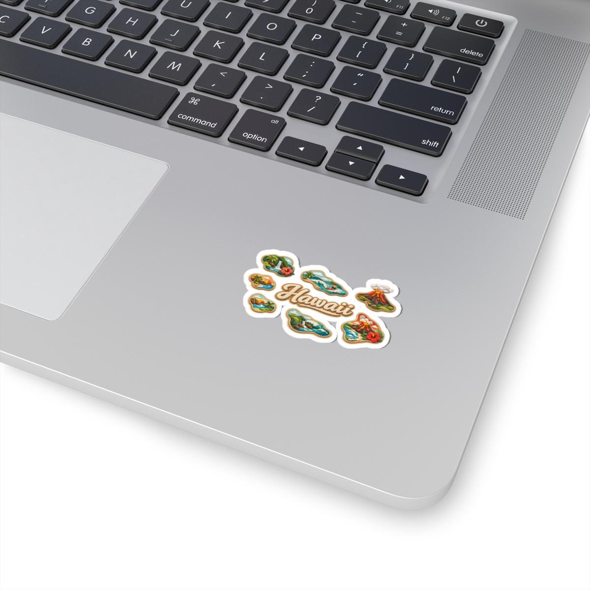 ColorFlow | Hawaii Island Spirit Vinyl Sticker | Volcanic Peaks Waterfalls Tropical Surf and Aloha Landscape Art