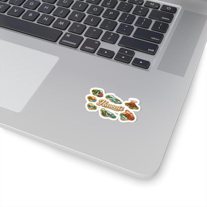 ColorFlow | Hawaii Island Spirit Vinyl Sticker | Volcanic Peaks Waterfalls Tropical Surf and Aloha Landscape Art