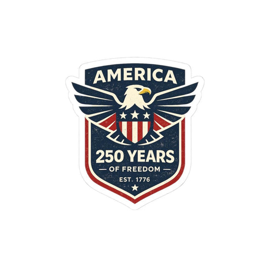 ColorFlow | America 250 Years of Freedom Patriotic Eagle Anniversary Vinyl Sticker
