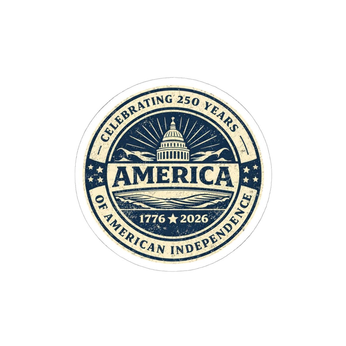 ColorFlow | Celebrating 250 Years of America Independence Patriotic Capitol Vinyl Sticker