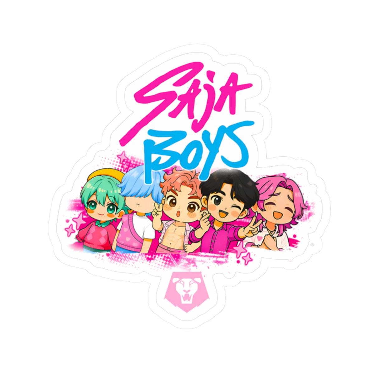 ColorFlow | Sija Boys Kpop Chibi Pop Idol Aesthetic Fan Art Vinyl Sticker