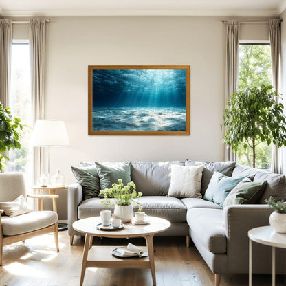 ColorFlow | Beneath the Blue Ocean Light Wooden Jigsaw Puzzle Calming Seascape Art Puzzle