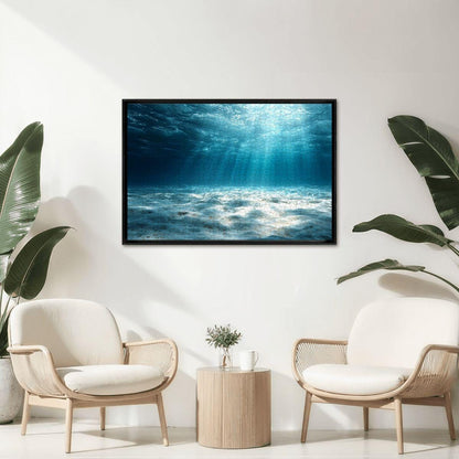 ColorFlow | Beneath the Blue Ocean Light Wooden Jigsaw Puzzle Calming Seascape Art Puzzle