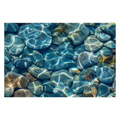 ColorFlow | Sunlit Water Stones Wooden Jigsaw Puzzle Abstract Calm Nature Art Puzzle