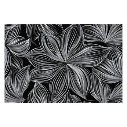 ColorFlow | Monochrome Petal Harmony Wooden Jigsaw Puzzle Minimal Floral Line Art Puzzle